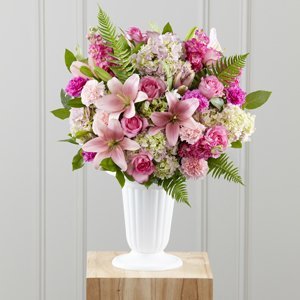 Assorted Pinks in Flower Vase