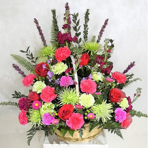 Spring Flower Mix in Basket