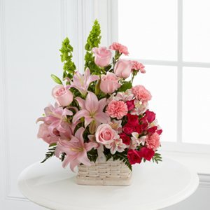 Hot Pink Flower Mix Basket