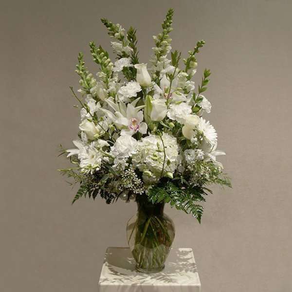 White Flower Mix in Vase